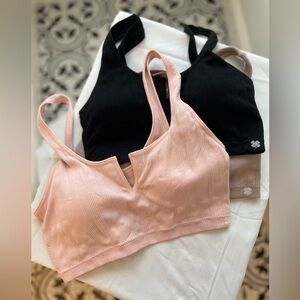 Lucky Brand Black and Pink Sports Bras